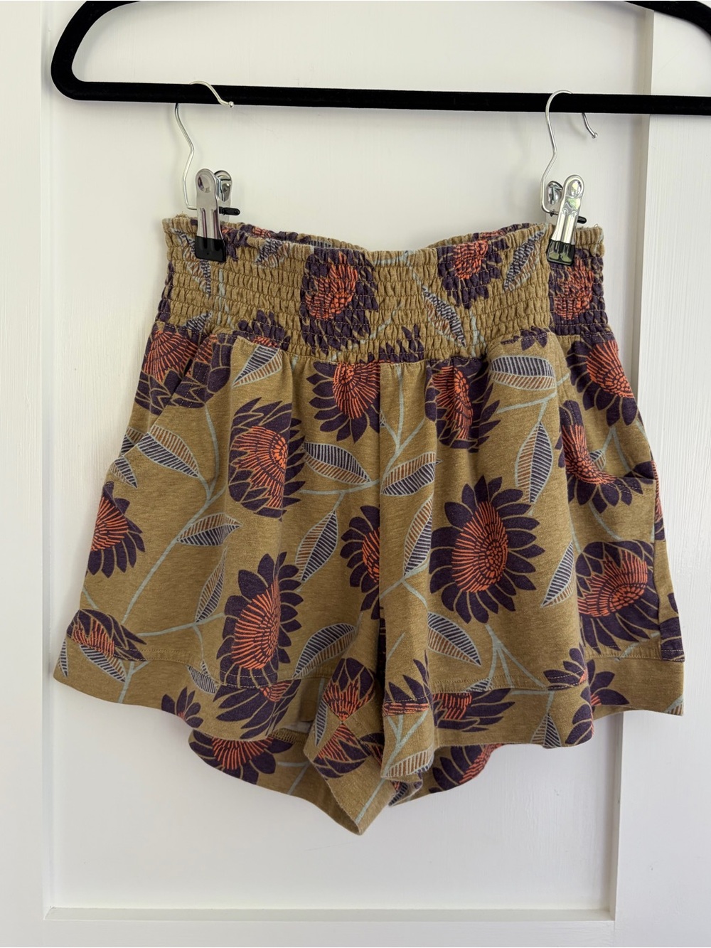 Pact Women’s Organic Cotton Elastic Waist Floral Short Size XS